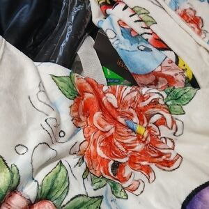 ED HARDY Floral Patterned Blanket NEW